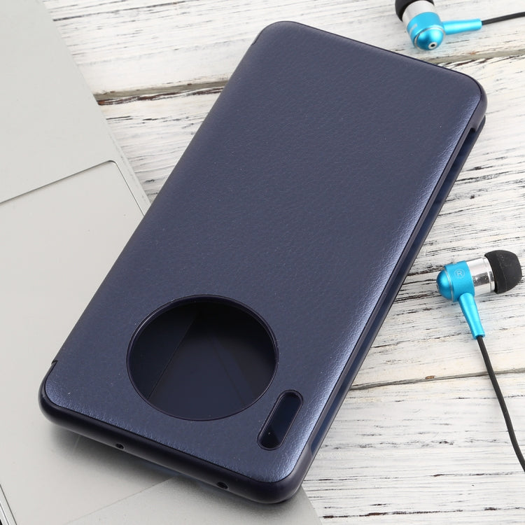 For Huawei Mate 30 Intelligent PU Horizontal Flip Protective Case with Smart View Window & Sleep Wake-up Function