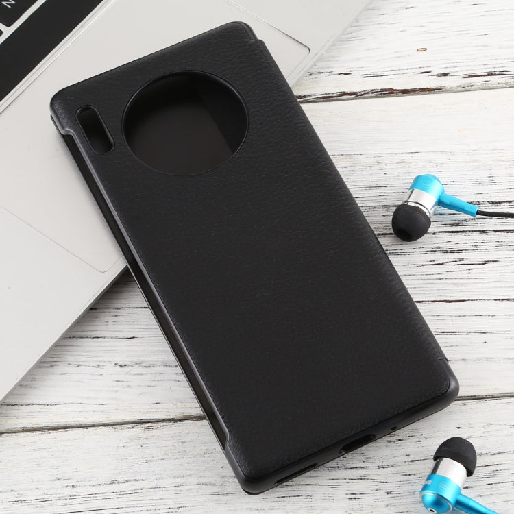 For Huawei Mate 30 Pro Intelligent PU Horizontal Flip Protective Case with Smart View Window & Sleep Wake-up Function