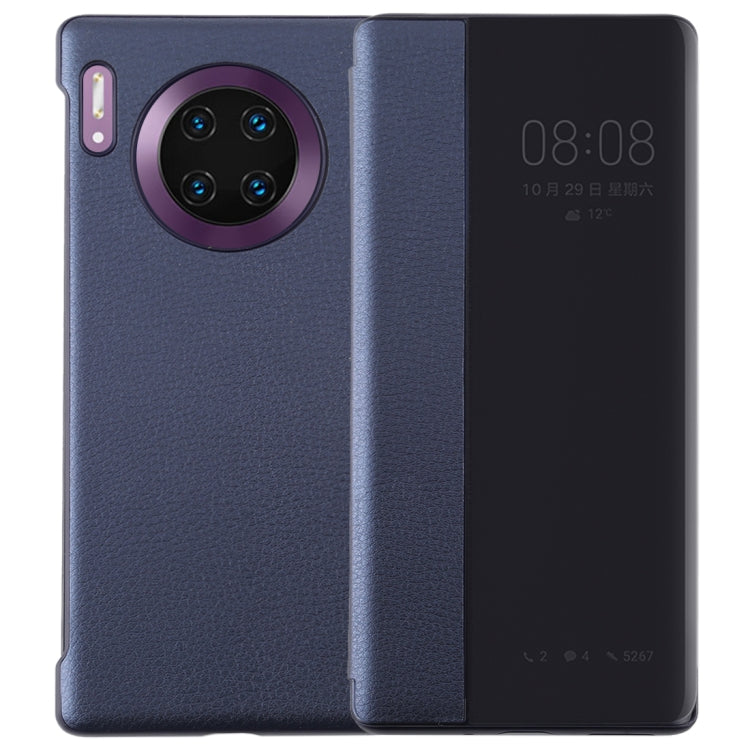 For Huawei Mate 30 Pro Intelligent PU Horizontal Flip Protective Case with Smart View Window & Sleep Wake-up Function
