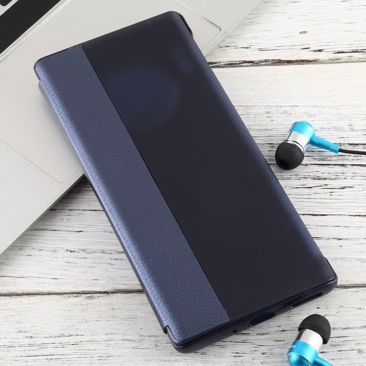 For Huawei Mate 30 Pro Intelligent PU Horizontal Flip Protective Case with Smart View Window & Sleep Wake-up Function