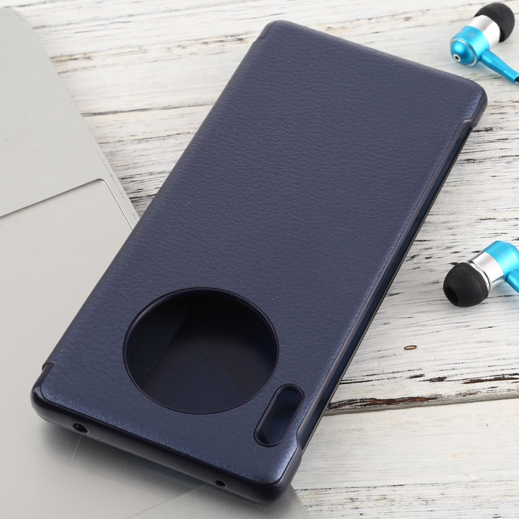 For Huawei Mate 30 Pro Intelligent PU Horizontal Flip Protective Case with Smart View Window & Sleep Wake-up Function