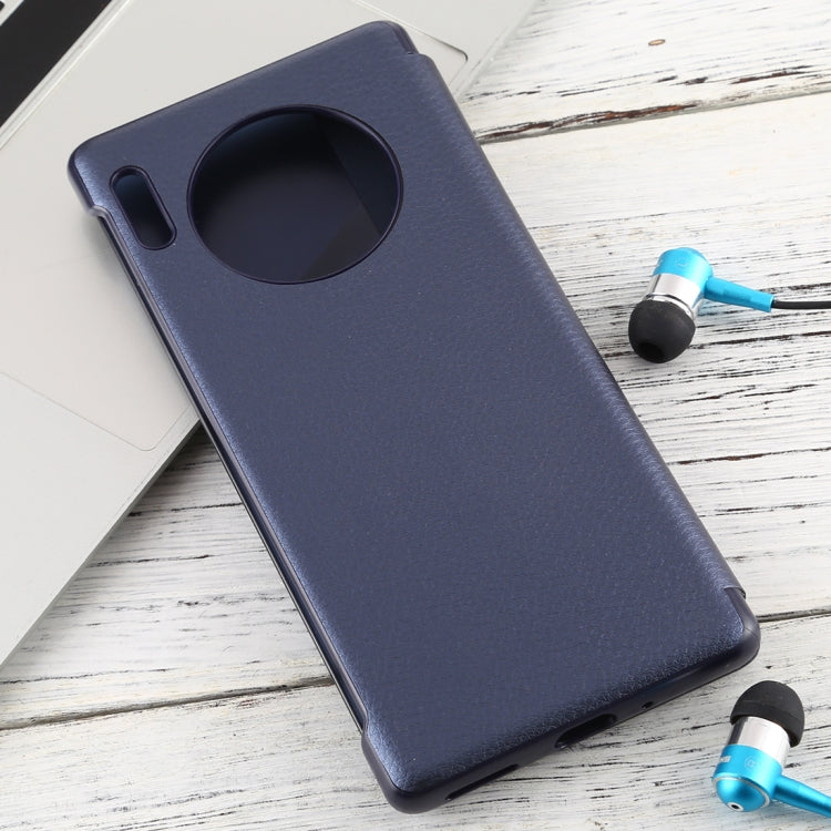 For Huawei Mate 30 Pro Intelligent PU Horizontal Flip Protective Case with Smart View Window & Sleep Wake-up Function
