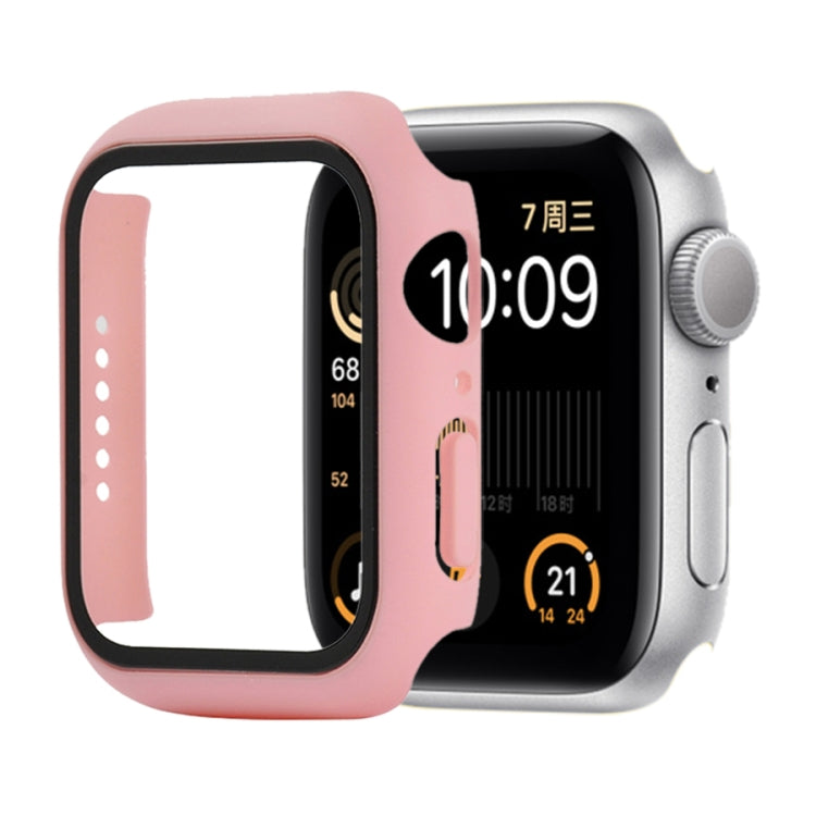 Shockproof PC+Tempered Glass Protective Case with Packed Carton For Apple Watch Series 6 & SE & 5 & 4 40mm