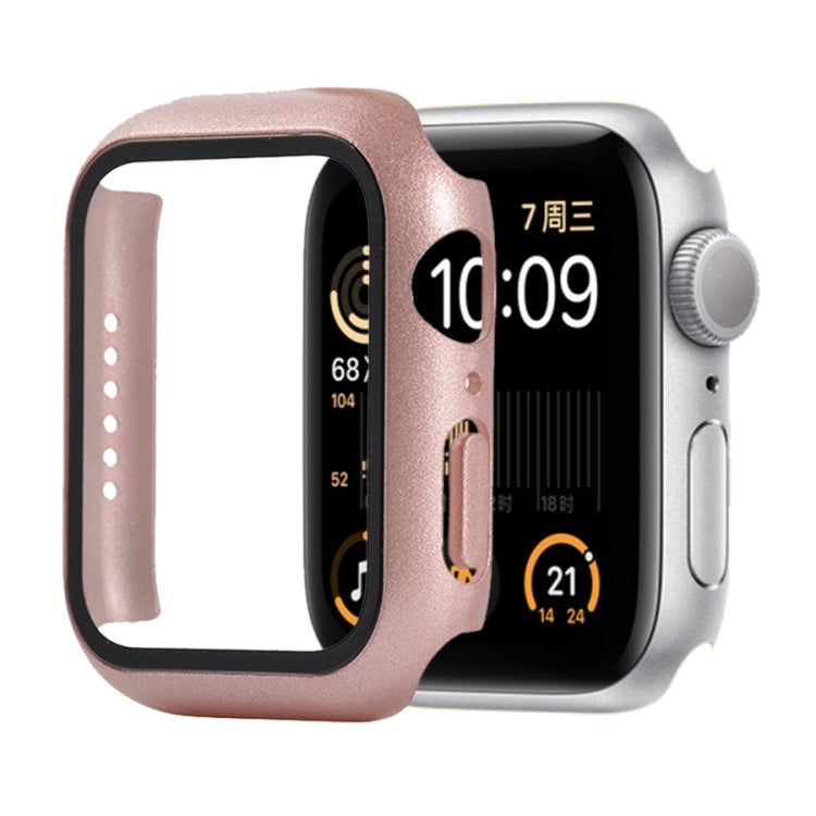 Shockproof PC+Tempered Glass Protective Case with Packed Carton For Apple Watch Series 6 & SE & 5 & 4 40mm