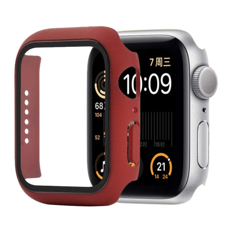 Shockproof PC+Tempered Glass Protective Case with Packed Carton For Apple Watch Series 6 & SE & 5 & 4 40mm