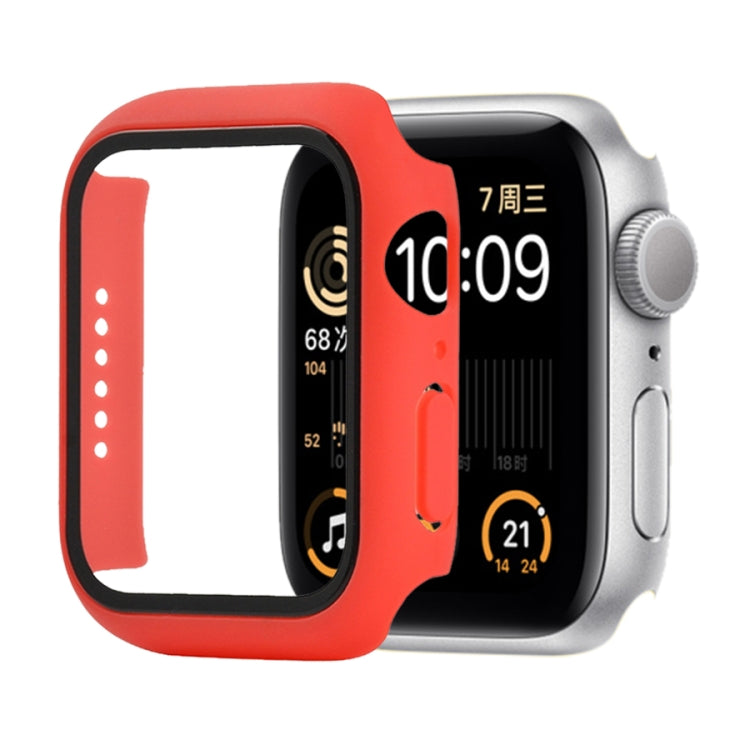 Shockproof PC+Tempered Glass Protective Case with Packed Carton For Apple Watch Series 6 & SE & 5 & 4 40mm