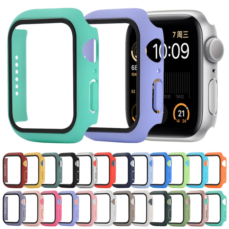 Shockproof PC+Tempered Glass Protective Case with Packed Carton For Apple Watch Series 6 & SE & 5 & 4 40mm