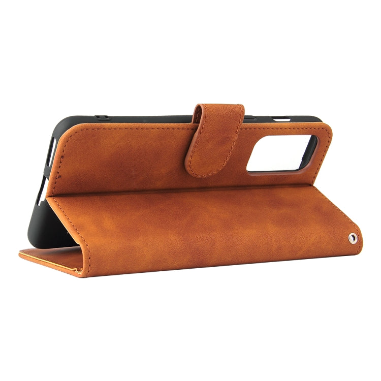 For OnePlus Nord 2 5G Solid Color Skin Feel Magnetic Buckle Horizontal Flip Calf Texture PU Leather Case with Holder & Card Slots & Wallet
