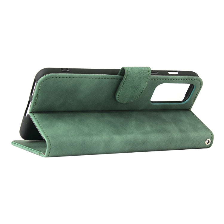 For OnePlus Nord 2 5G Solid Color Skin Feel Magnetic Buckle Horizontal Flip Calf Texture PU Leather Case with Holder & Card Slots & Wallet