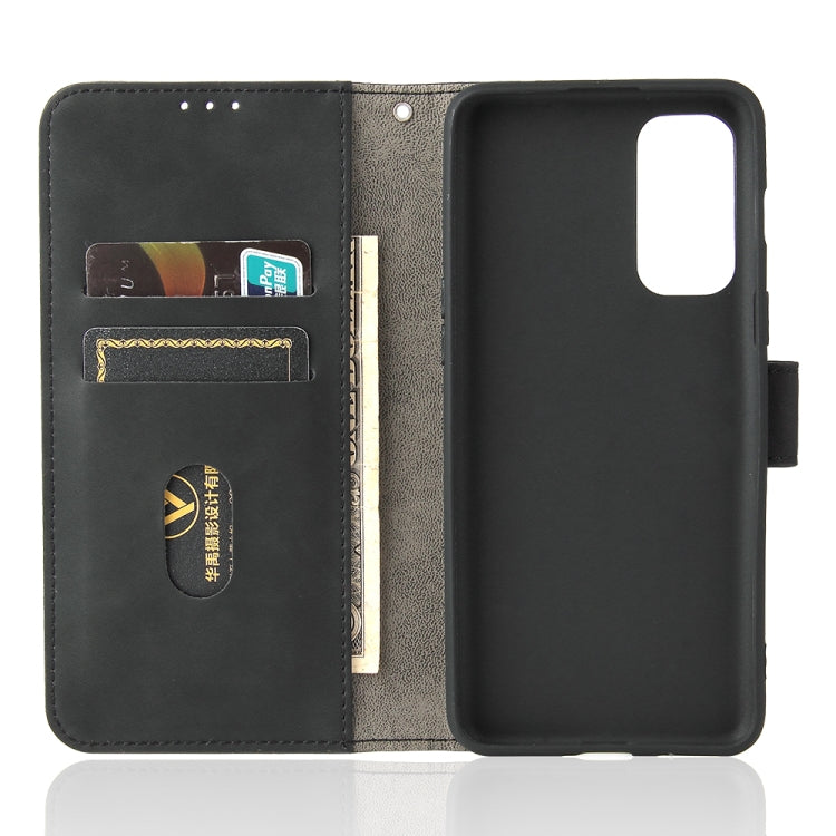 For OnePlus Nord 2 5G Solid Color Skin Feel Magnetic Buckle Horizontal Flip Calf Texture PU Leather Case with Holder & Card Slots & Wallet