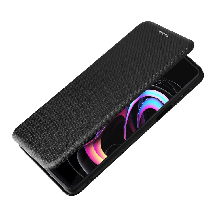 For Motorola Edge 20 Pro Carbon Fiber Texture Horizontal Flip TPU + PC + PU Leather Case with Card Slot