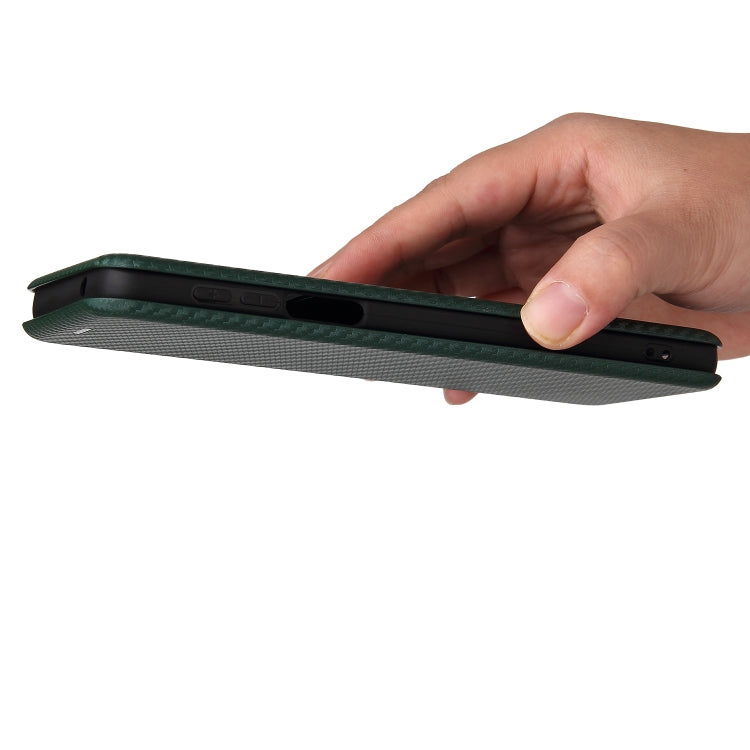 For Motorola Edge 20 Pro Carbon Fiber Texture Horizontal Flip TPU + PC + PU Leather Case with Card Slot