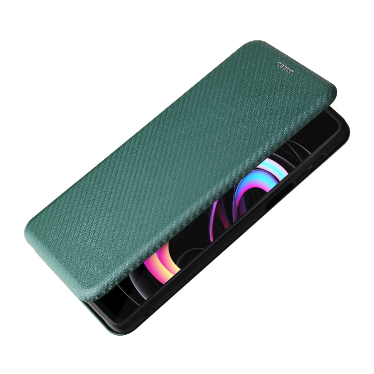 For Motorola Edge 20 Pro Carbon Fiber Texture Horizontal Flip TPU + PC + PU Leather Case with Card Slot