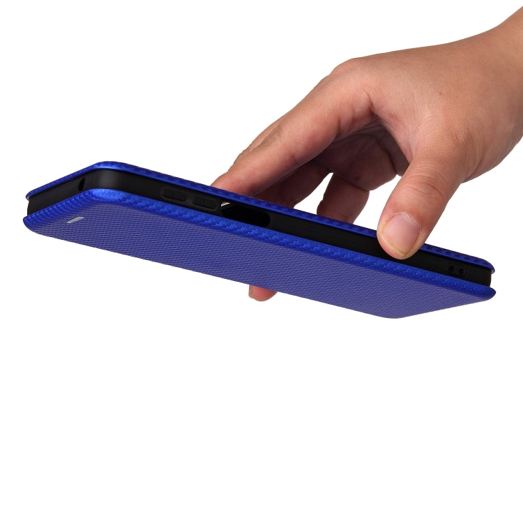For Motorola Edge 20 Pro Carbon Fiber Texture Horizontal Flip TPU + PC + PU Leather Case with Card Slot
