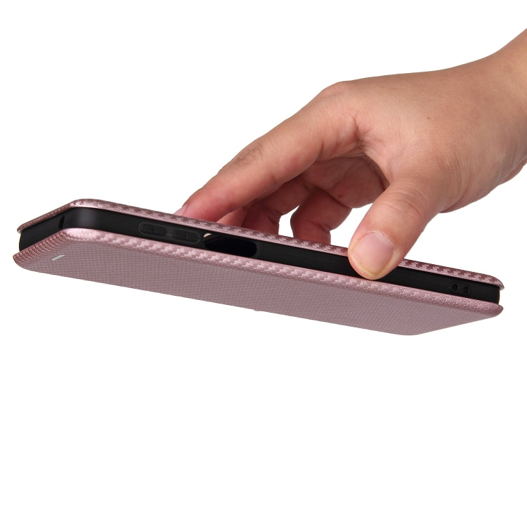 For Motorola Edge 20 Pro Carbon Fiber Texture Horizontal Flip TPU + PC + PU Leather Case with Card Slot
