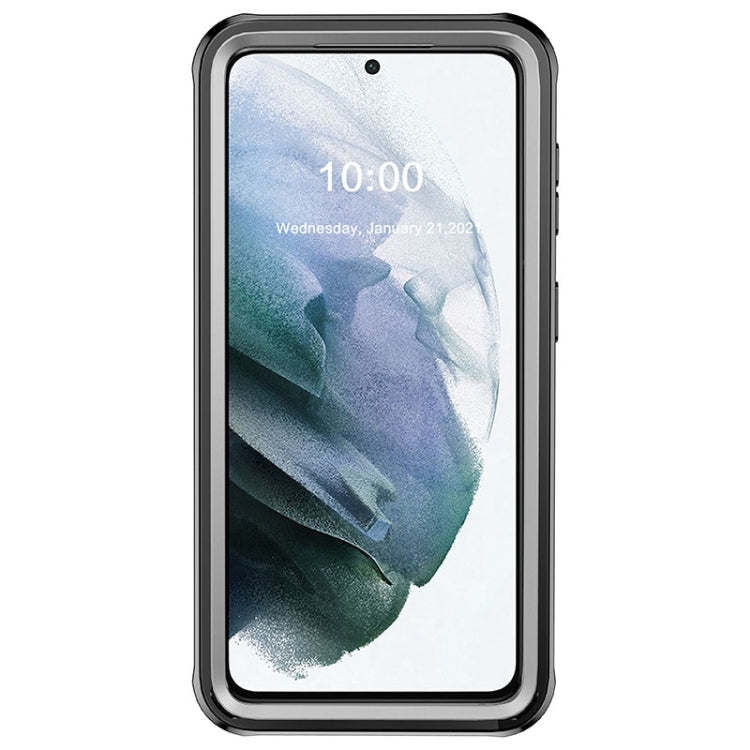 For Samsung Galaxy S21 5G Waterproof Dustproof Shockproof Transparent Acrylic Protective Case(Black)