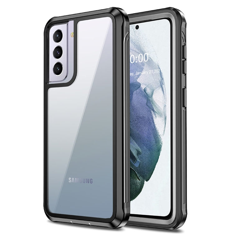 For Samsung Galaxy S21+ 5G Waterproof Dustproof Shockproof Transparent Acrylic Protective Case(Black)