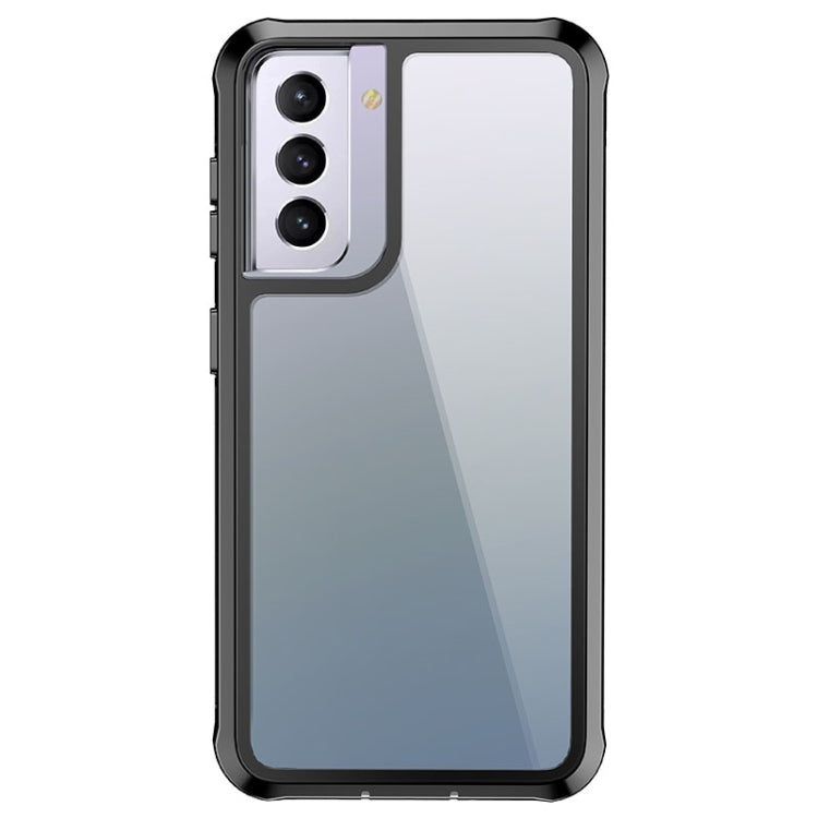 For Samsung Galaxy S21+ 5G Waterproof Dustproof Shockproof Transparent Acrylic Protective Case(Black)