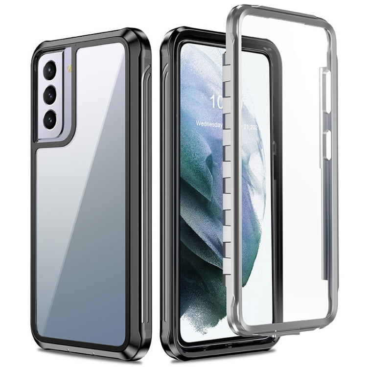 For Samsung Galaxy S21+ 5G Waterproof Dustproof Shockproof Transparent Acrylic Protective Case(Black)