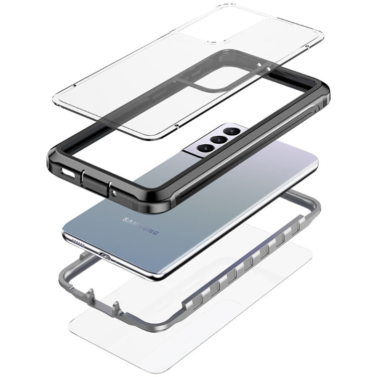 For Samsung Galaxy S21+ 5G Waterproof Dustproof Shockproof Transparent Acrylic Protective Case(Black)