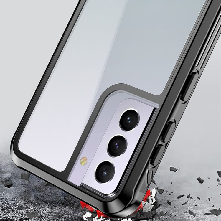 For Samsung Galaxy S21+ 5G Waterproof Dustproof Shockproof Transparent Acrylic Protective Case(Black)