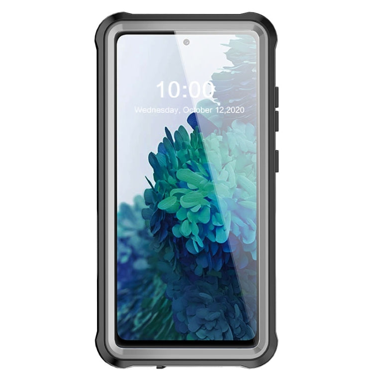 For Samsung Galaxy S20 FE Waterproof Dustproof Shockproof Transparent Acrylic Protective Case(Black)