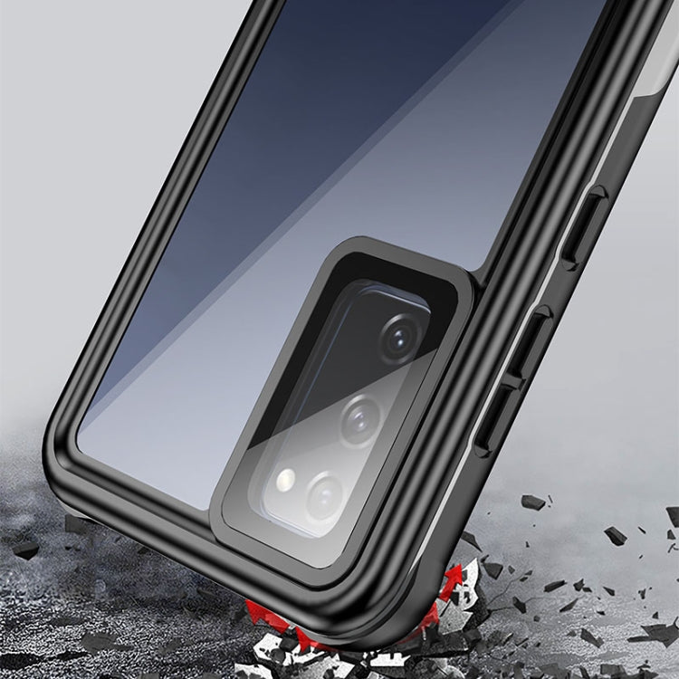 For Samsung Galaxy S20 FE Waterproof Dustproof Shockproof Transparent Acrylic Protective Case(Black)