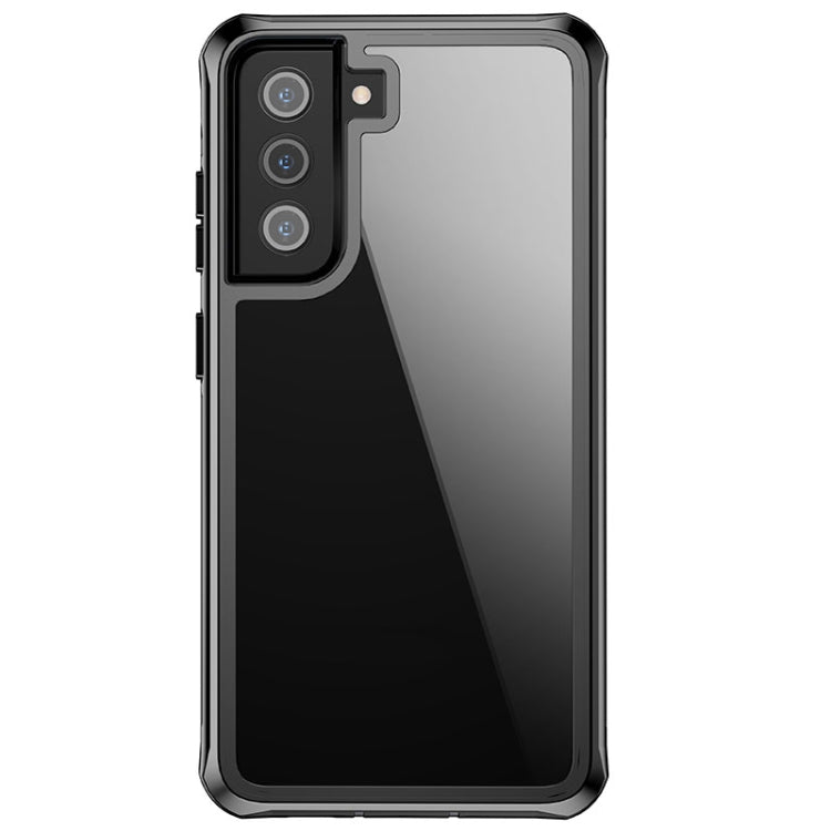 For Samsung Galaxy S21 FE 5G Waterproof Dustproof Shockproof Transparent Acrylic Protective Case(Black)