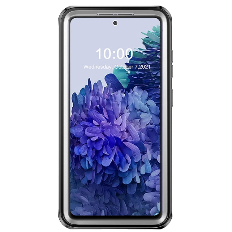 For Samsung Galaxy S21 FE 5G Waterproof Dustproof Shockproof Transparent Acrylic Protective Case(Black)