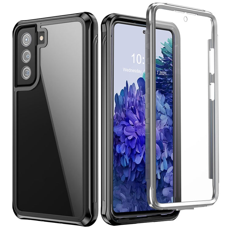 For Samsung Galaxy S21 FE 5G Waterproof Dustproof Shockproof Transparent Acrylic Protective Case(Black)