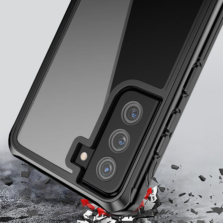 For Samsung Galaxy S21 FE 5G Waterproof Dustproof Shockproof Transparent Acrylic Protective Case(Black)