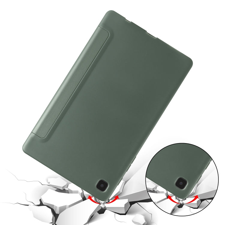 For Samsung Galaxy Tab A7 Lite T225 3-folding Horizontal Flip Honeycomb TPU Shockproof + PU Leather Case with Holder