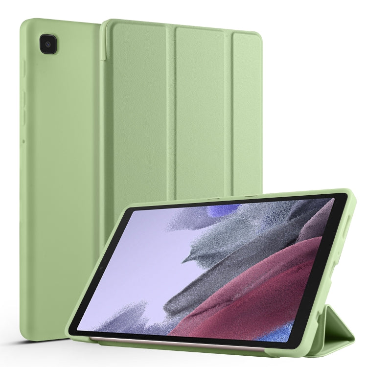 For Samsung Galaxy Tab A7 Lite T225 3-folding Horizontal Flip Honeycomb TPU Shockproof + PU Leather Case with Holder