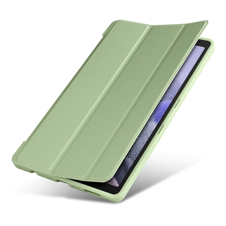For Samsung Galaxy Tab A7 Lite T225 3-folding Horizontal Flip Honeycomb TPU Shockproof + PU Leather Case with Holder