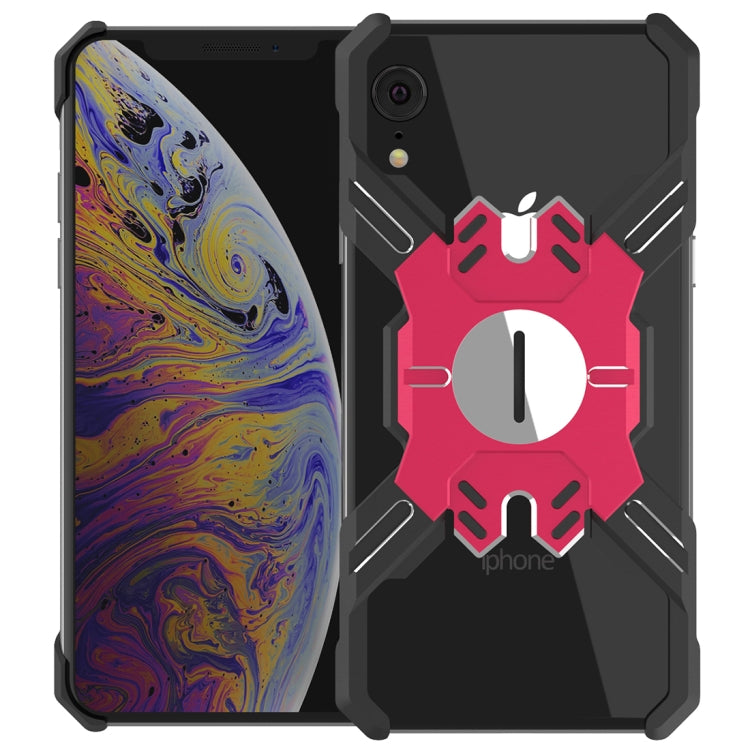 For iPhone XR Hero Series Anti-fall Wear-resistant Metal Protective Case with Bracket