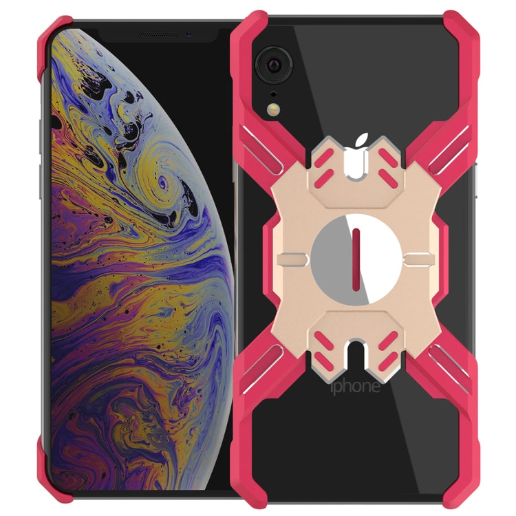For iPhone XR Hero Series Anti-fall Wear-resistant Metal Protective Case with Bracket