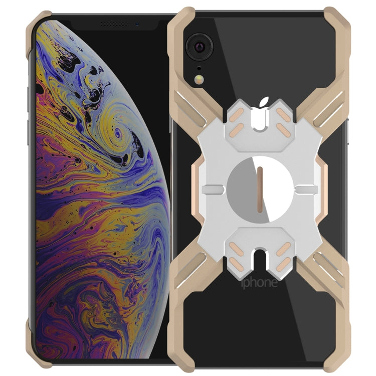 For iPhone XR Hero Series Anti-fall Wear-resistant Metal Protective Case with Bracket