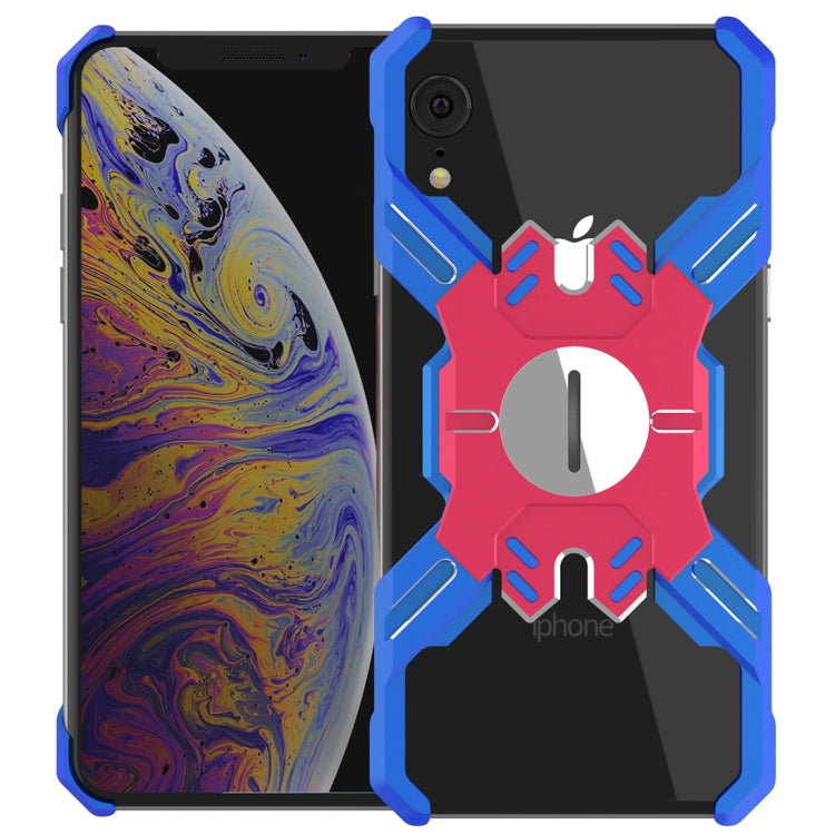 For iPhone XR Hero Series Anti-fall Wear-resistant Metal Protective Case with Bracket