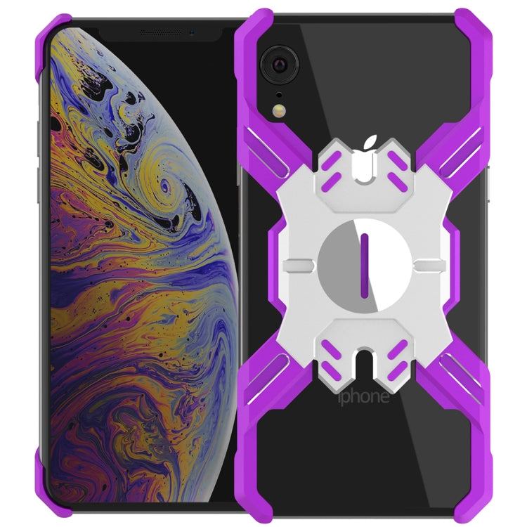 For iPhone XR Hero Series Anti-fall Wear-resistant Metal Protective Case with Bracket