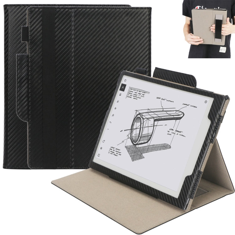 For reMarkable 2 10.3 inch 2020 / 2021 Business Weave Texture Horizontal Flip Leather Case with Holder & Hand Strap