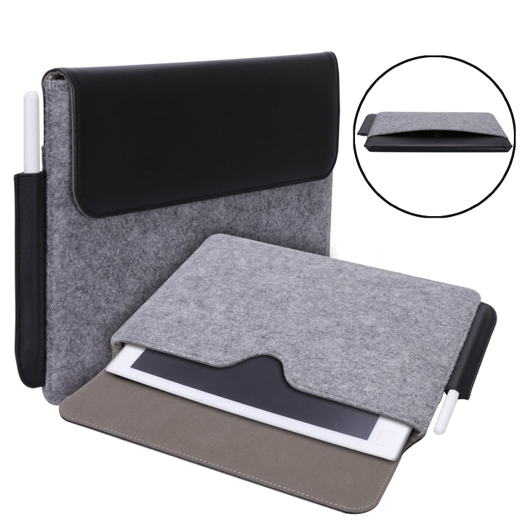 For reMarkable 2 10.3 inch 2020 PU + Felt Material Vertical Flip Briefcase with Pencil Case & Wallet
