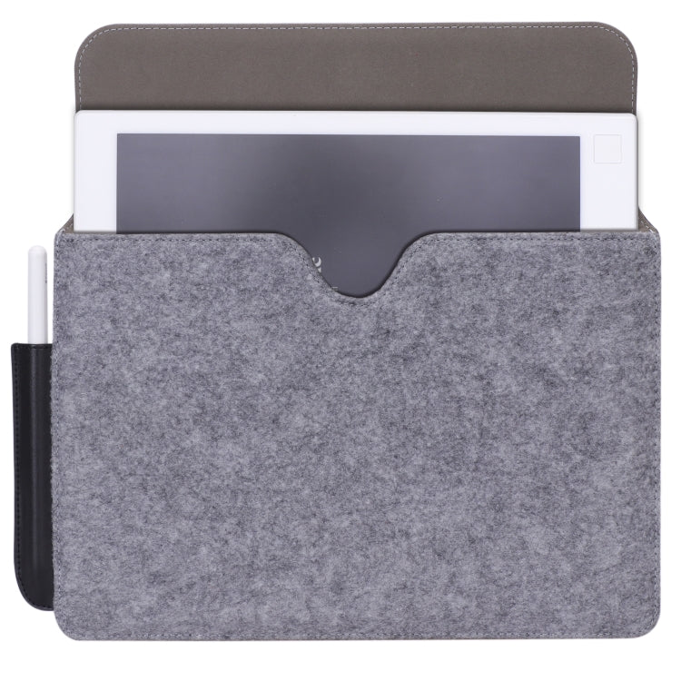 For reMarkable 2 10.3 inch 2020 PU + Felt Material Vertical Flip Briefcase with Pencil Case & Wallet