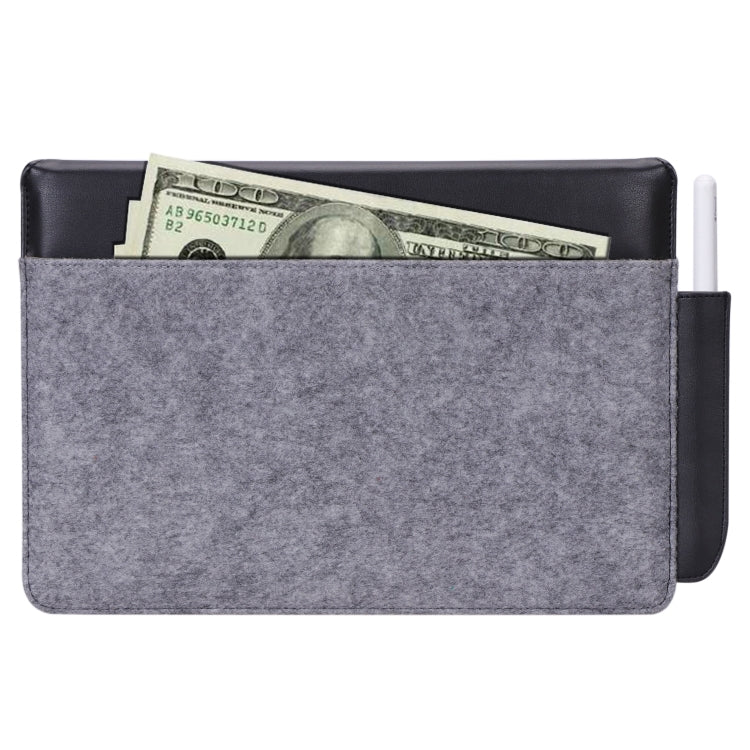 For reMarkable 2 10.3 inch 2020 PU + Felt Material Vertical Flip Briefcase with Pencil Case & Wallet