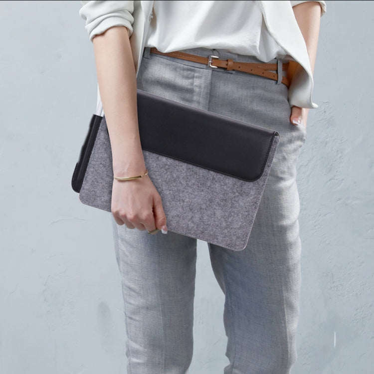 For reMarkable 2 10.3 inch 2020 PU + Felt Material Vertical Flip Briefcase with Pencil Case & Wallet
