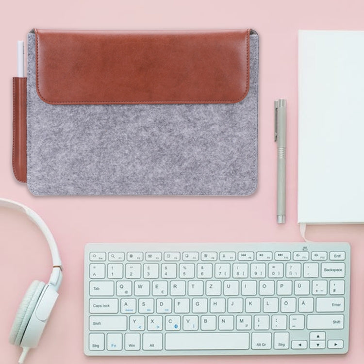 For reMarkable 2 10.3 inch 2020 PU + Felt Material Vertical Flip Briefcase with Pencil Case & Wallet