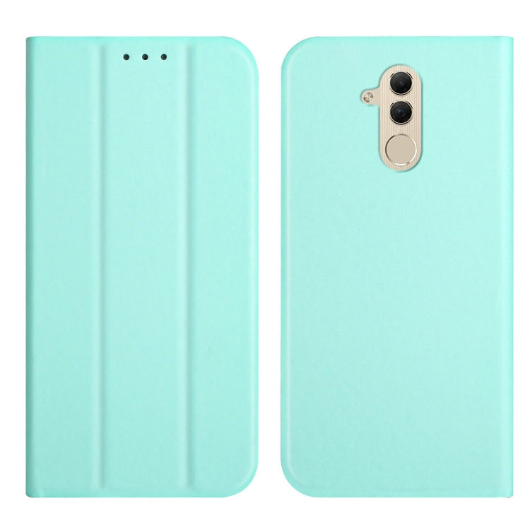 For Huawei Mate 20 Lite 3-Folding Ultrathin Skin Feel Magnetic Solid Color Horizontal Flip Leather Case with Holder