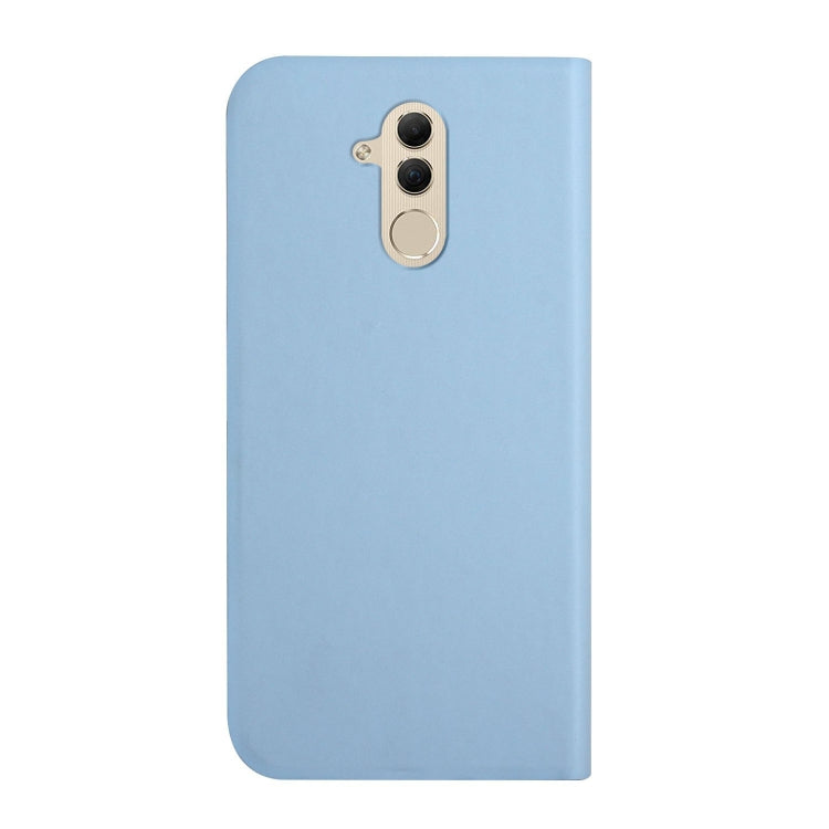 For Huawei Mate 20 Lite 3-Folding Ultrathin Skin Feel Magnetic Solid Color Horizontal Flip Leather Case with Holder
