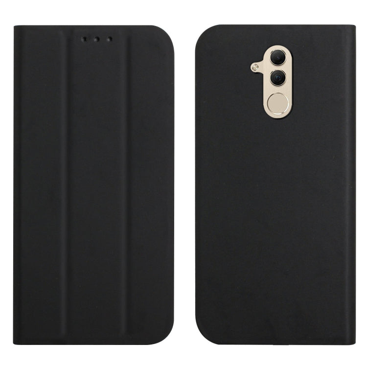 For Huawei Mate 20 Lite 3-Folding Ultrathin Skin Feel Magnetic Solid Color Horizontal Flip Leather Case with Holder