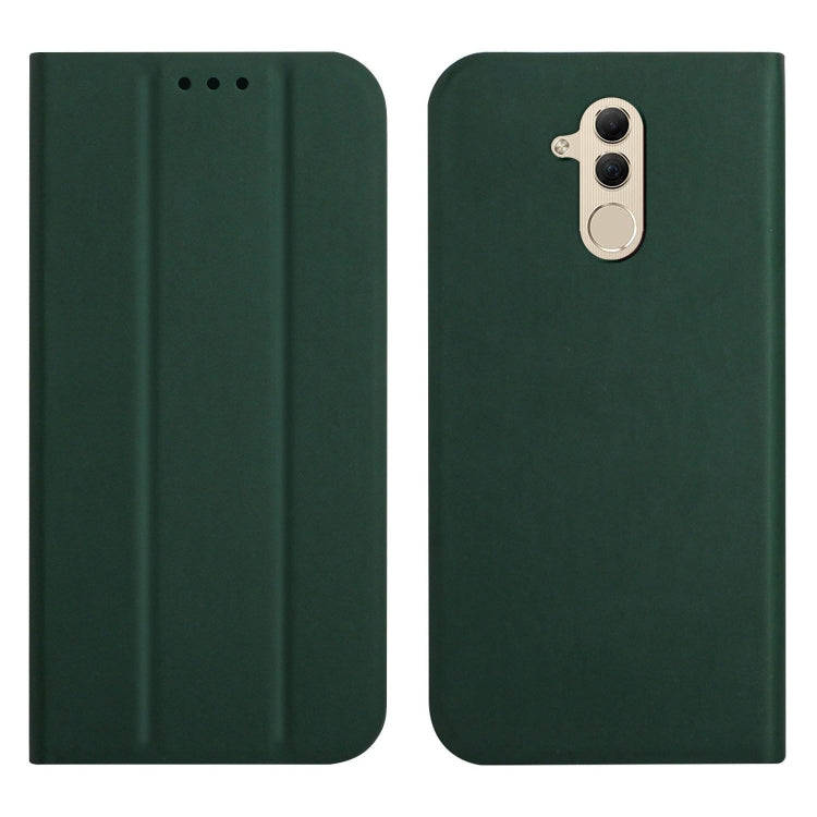 For Huawei Mate 20 Lite 3-Folding Ultrathin Skin Feel Magnetic Solid Color Horizontal Flip Leather Case with Holder