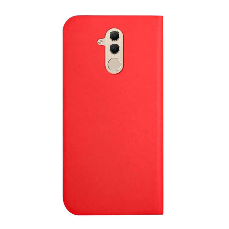 For Huawei Mate 20 Lite 3-Folding Ultrathin Skin Feel Magnetic Solid Color Horizontal Flip Leather Case with Holder